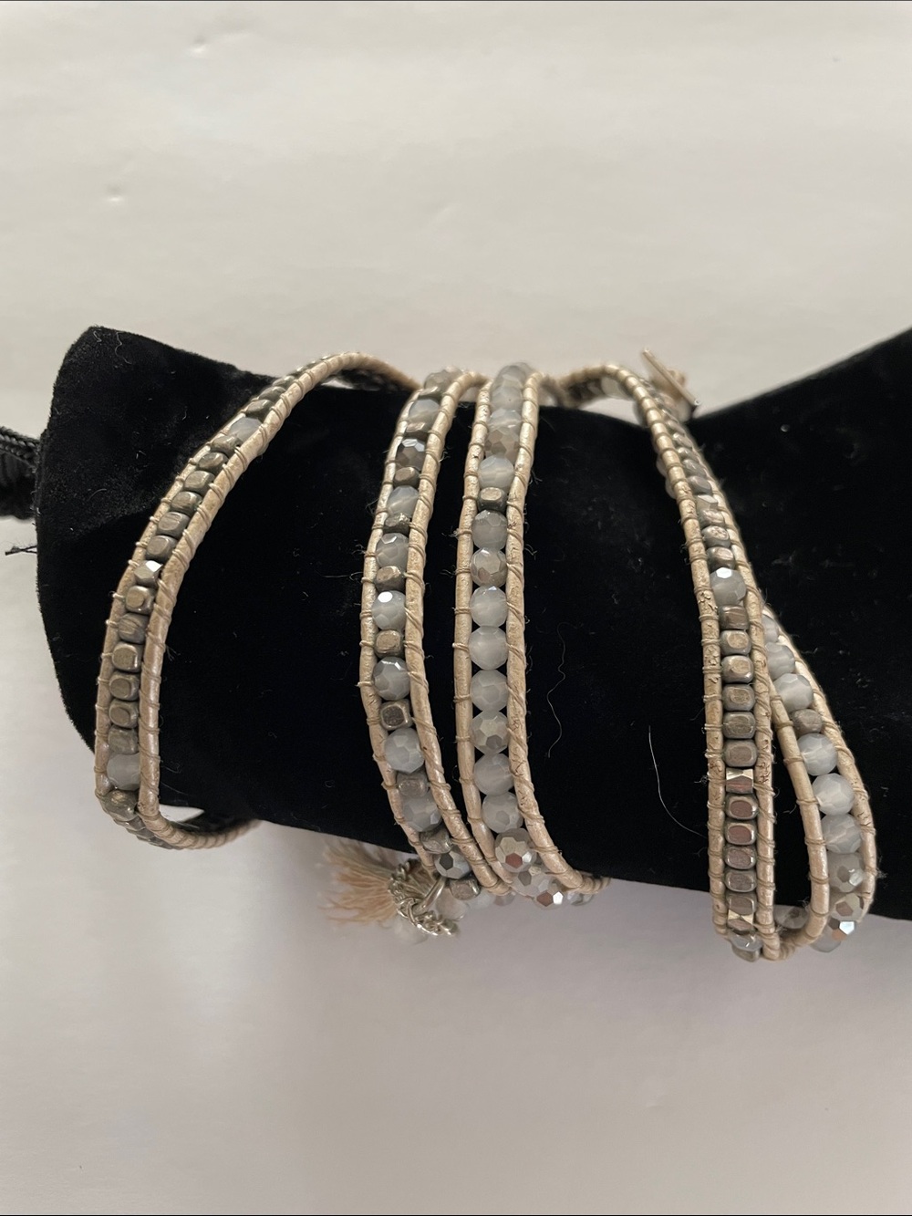 NAKIMI Ivory Wrap Beaded Bracelet
Adjustable